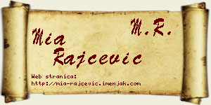 Mia Rajčević vizit kartica